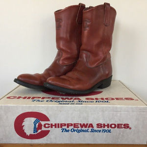 Vintage Chippewa Boots Western Cowboy Boots 10D
